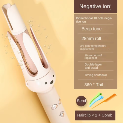 28Mm Fully Automatic Curling Stick Ceramic Negative Ions Electric Rotary Curler Professional Automatic Hair Curler