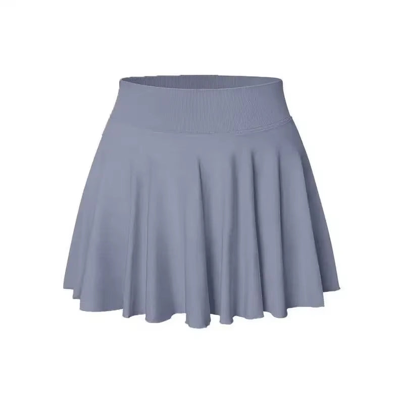 High Waist Women'S Sport Skirt Pure Color 2 in 1 New Model H749 Cross-Border Shipping Available Fashionable Casual Skirts