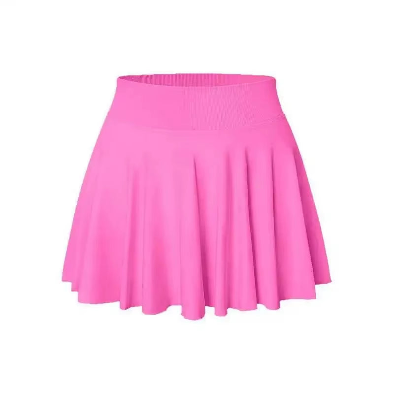 High Waist Women'S Sport Skirt Pure Color 2 in 1 New Model H749 Cross-Border Shipping Available Fashionable Casual Skirts