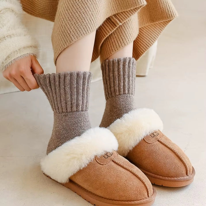 Autumn Warm Winter Wool Socks Knitted Towel Loops Cashmere Socks Soft Fleece Thickened Carpet Home Socks Women