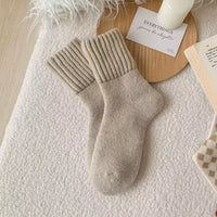 Autumn Warm Winter Wool Socks Knitted Towel Loops Cashmere Socks Soft Fleece Thickened Carpet Home Socks Women